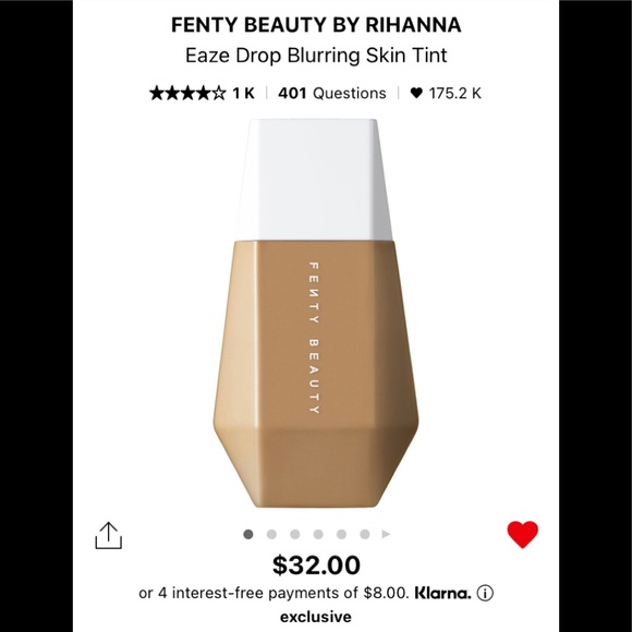 Fenty Beauty Other - FENTY BEAUTY BY RIHANNA EASEDROP BLURRING SKINTINT
